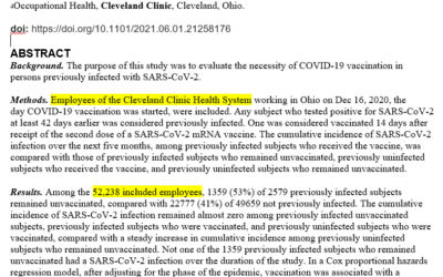 Natural COVID recovery renders COVID vaccine unnecessary